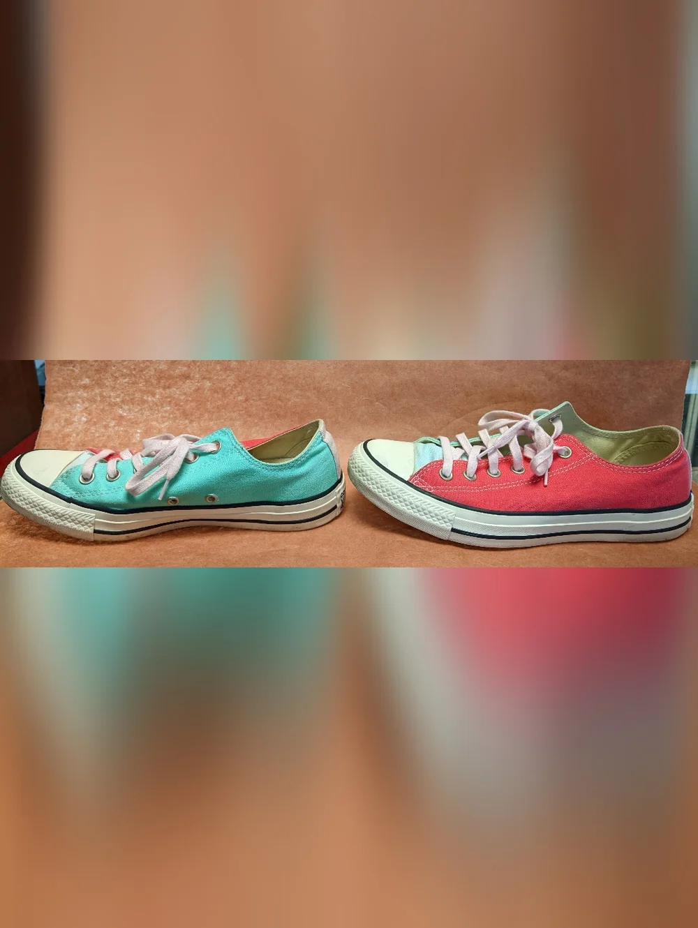 Converse All-Star Unisex Sneakers Pastel  Multi Colors - Used Fair - Picture 5 of 12
